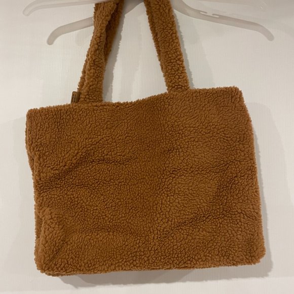 Victoria's Secret PINK Brown Plush Tote Bag - NEW - Picture 2 of 2